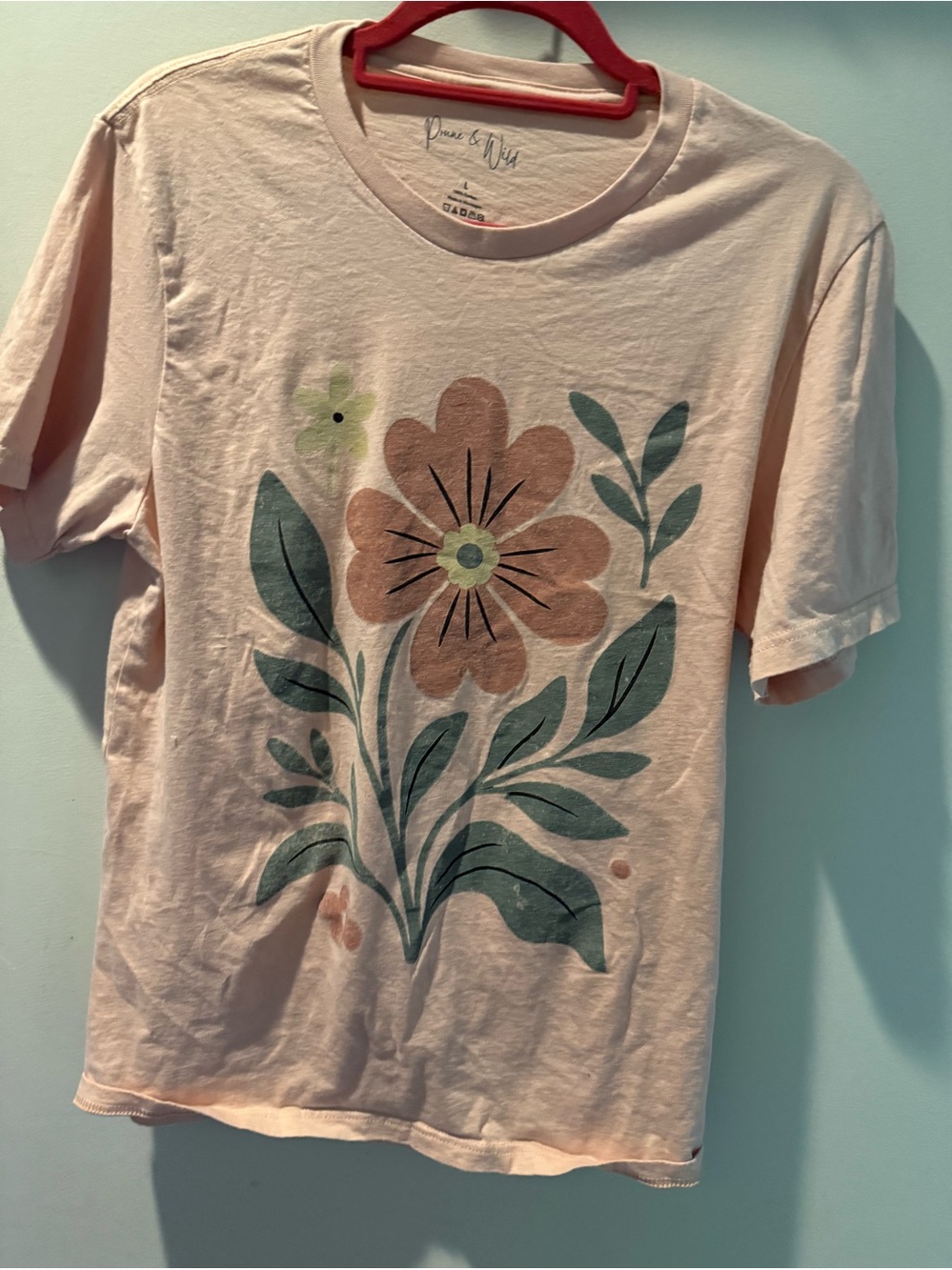 Prune and Wild' Women’s Pink Floral Graphic Tee